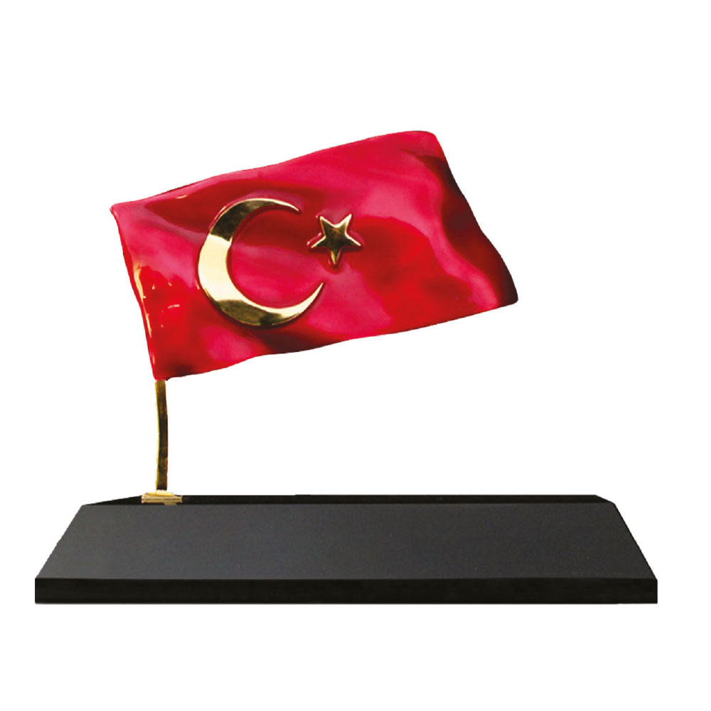 Türk Bayraklı Masa İsimlik